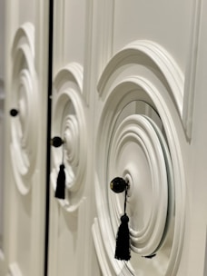 A close-up of aluminum kitchen cabinet details showcasing craftsmanship and design.