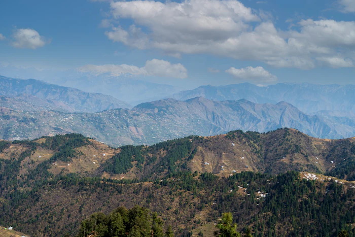 Mountain range seen from a viewpoint