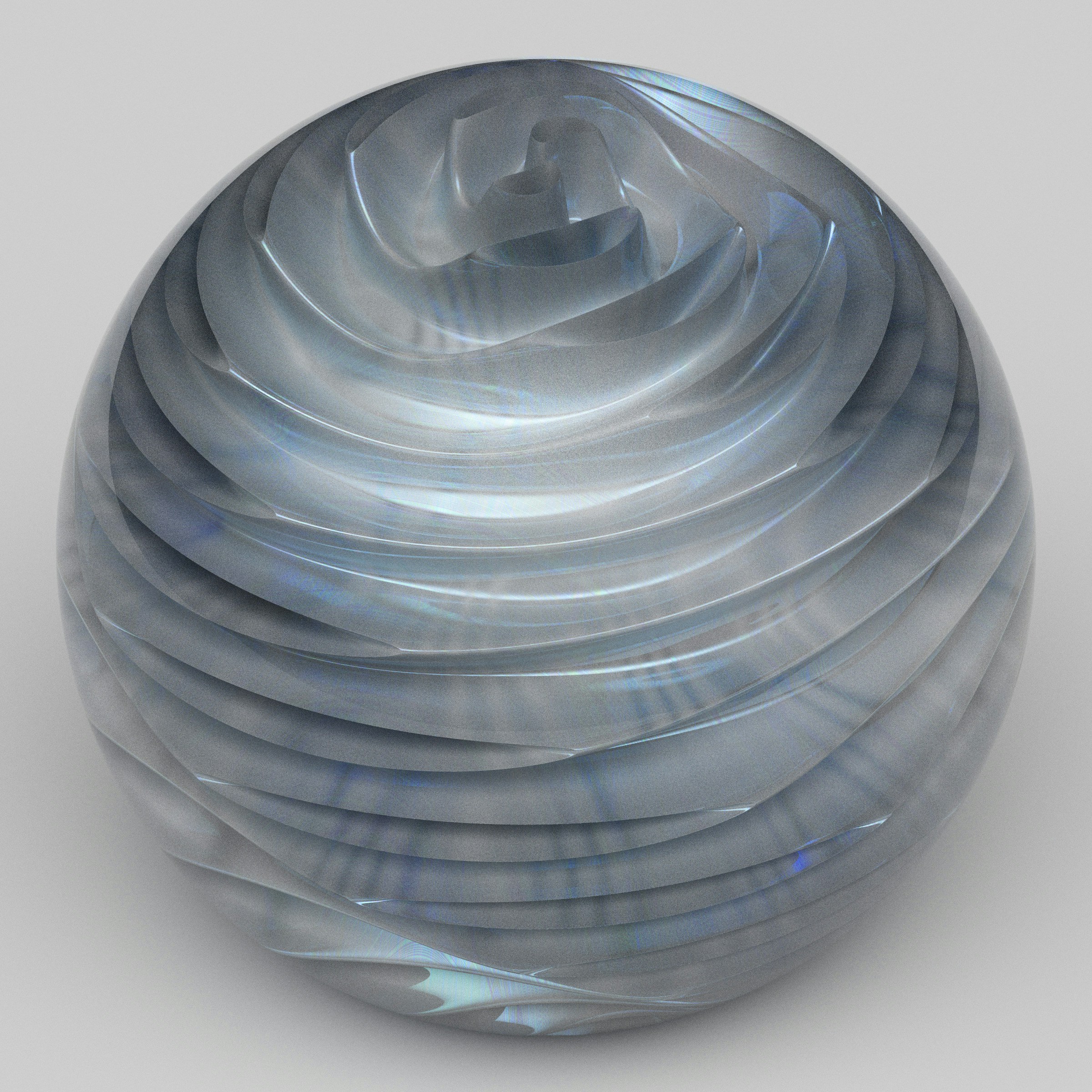 a shiny object with a white background