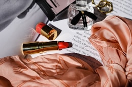 a close up of a lipstick on a table
