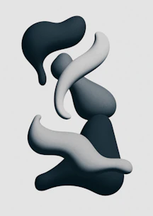 Abstract 3D shapes with glowing gold edges floating over a dark background, symbolizing digital innovation.