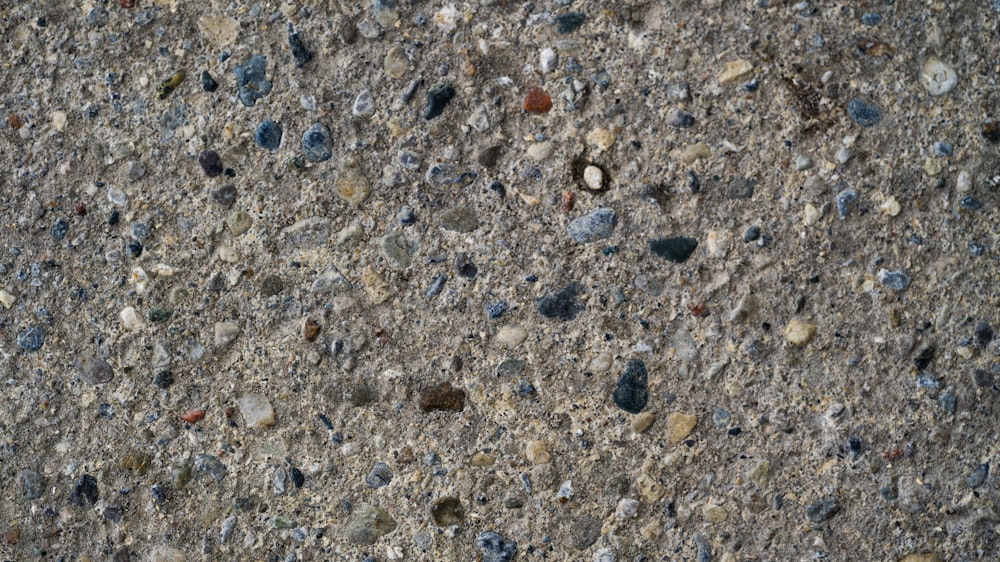a close up of rocks and gravel on a surface