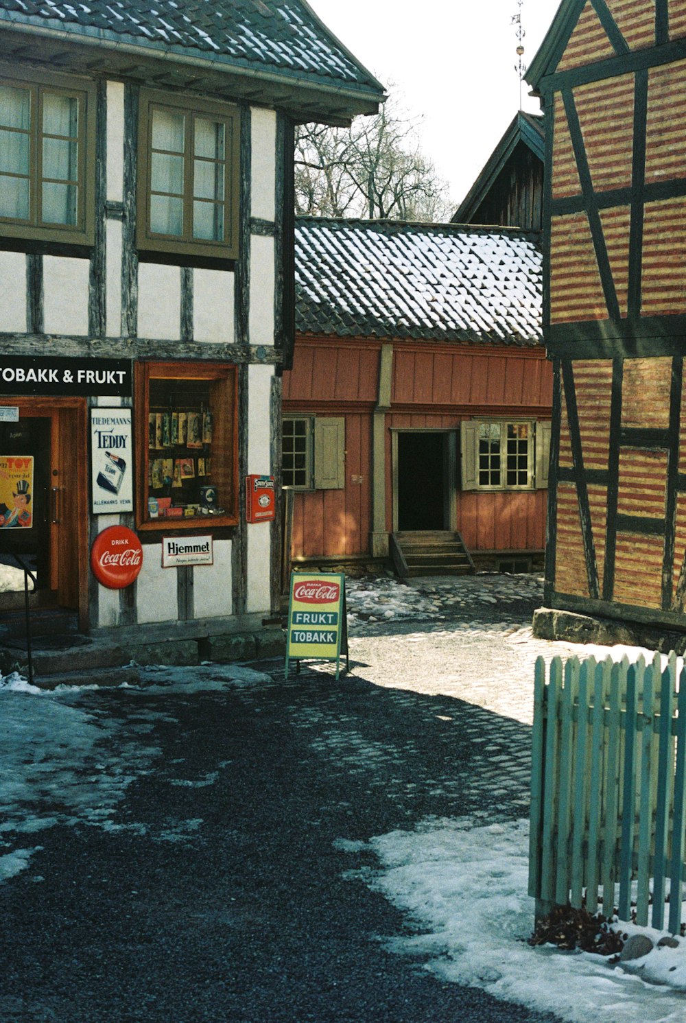 a building with a sign in front of it