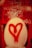 A bathroom stall features a toilet with a white seat, upon which a large red heart is spray-painted. The background shows walls covered with various pieces of graffiti in different colors and styles.