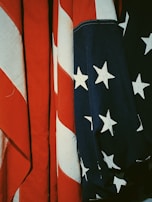 Close-up of the red, white, and blue fabric textures showing quality craftsmanship.