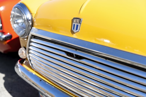 A car before and after mini repair showing visible improvements in the body.