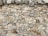 A textured wall made of irregularly shaped stones fitted closely together, showcasing a variety of colors from off-white and grey to earthy browns with a rough surface.