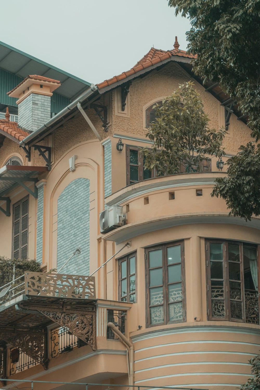 a building with a clock on the front of it