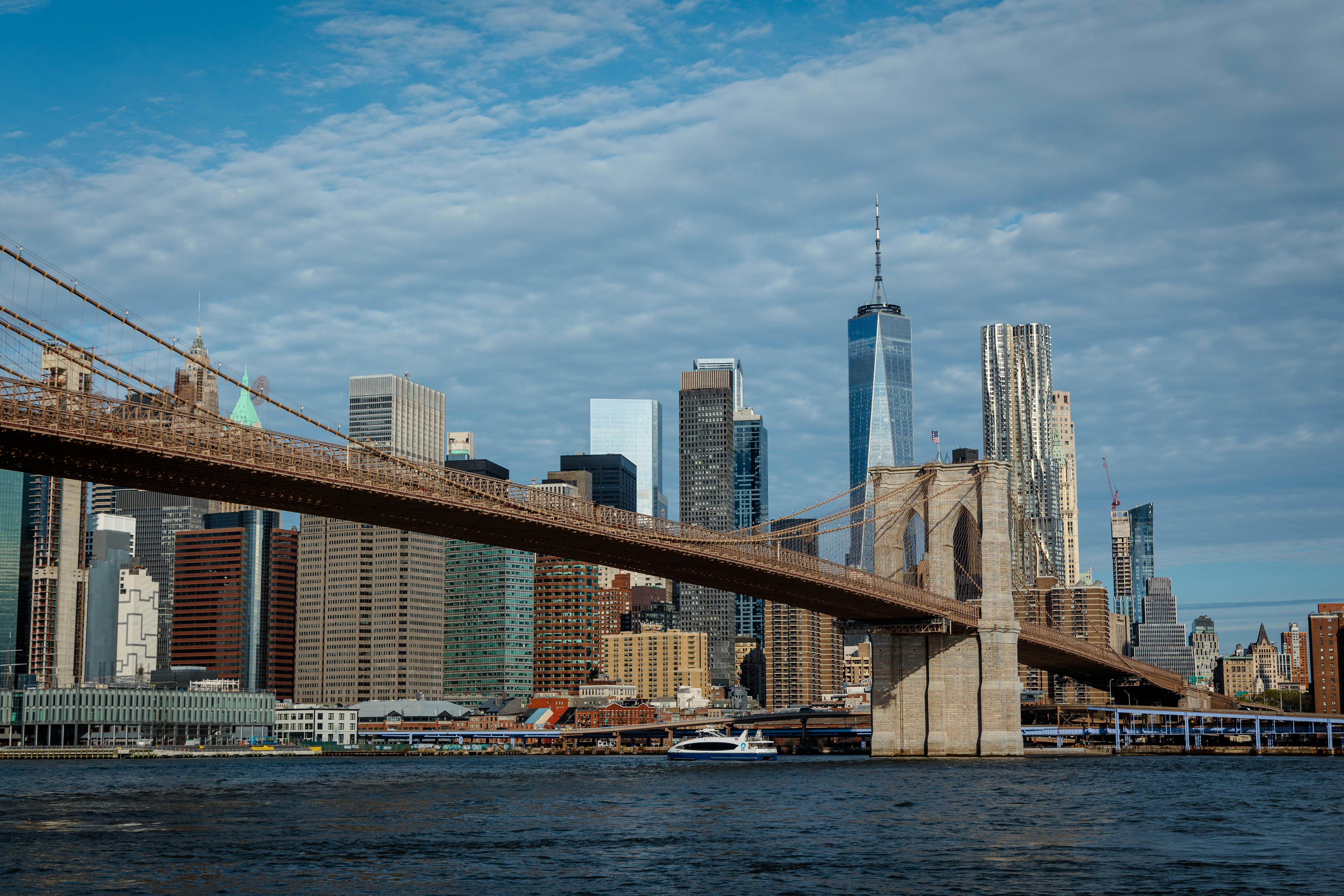 a large bridge spanning over a large body of water