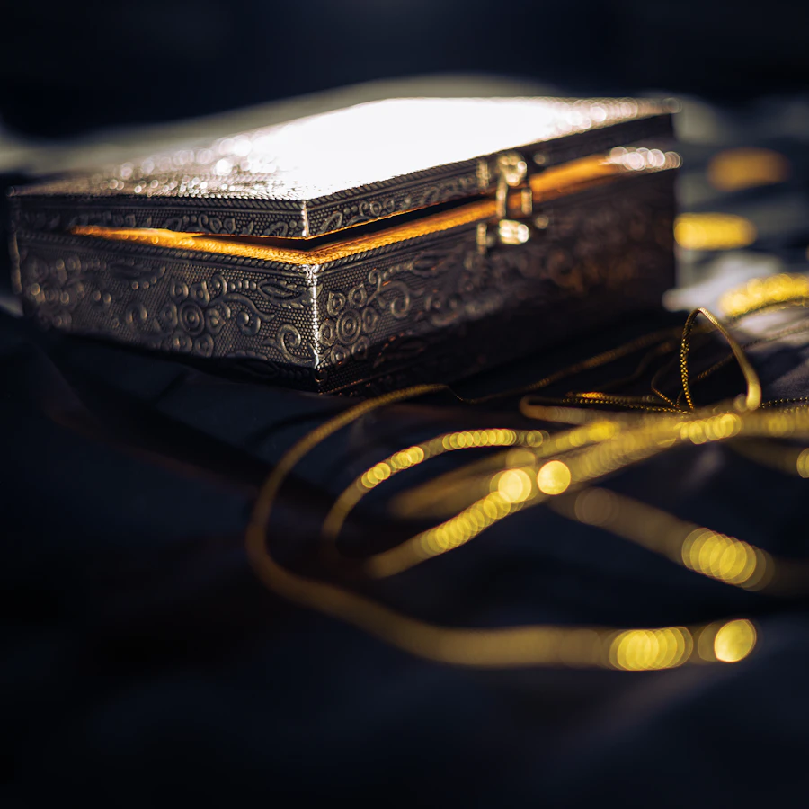 A vintage Art Deco minaudière in silver, gold, or enamel