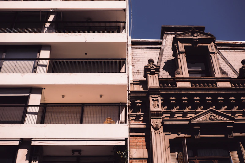 Building with balconies