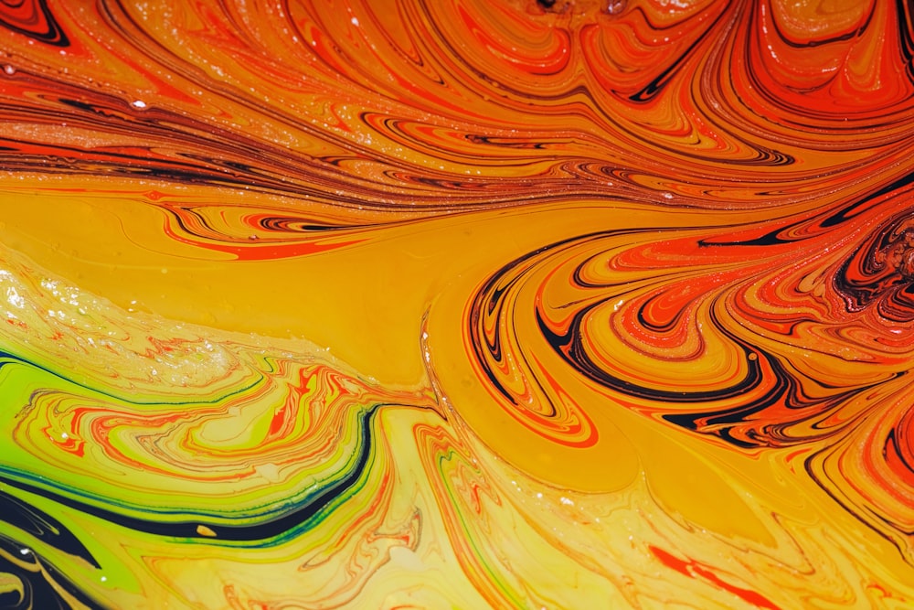 a close up of a colorful glass bowl