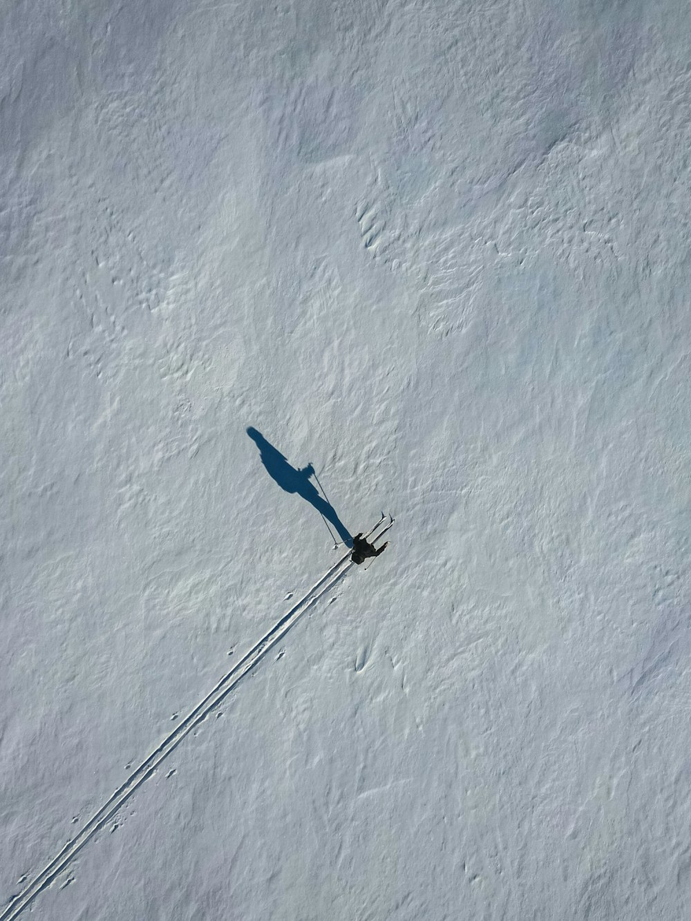 a person on skis in the snow