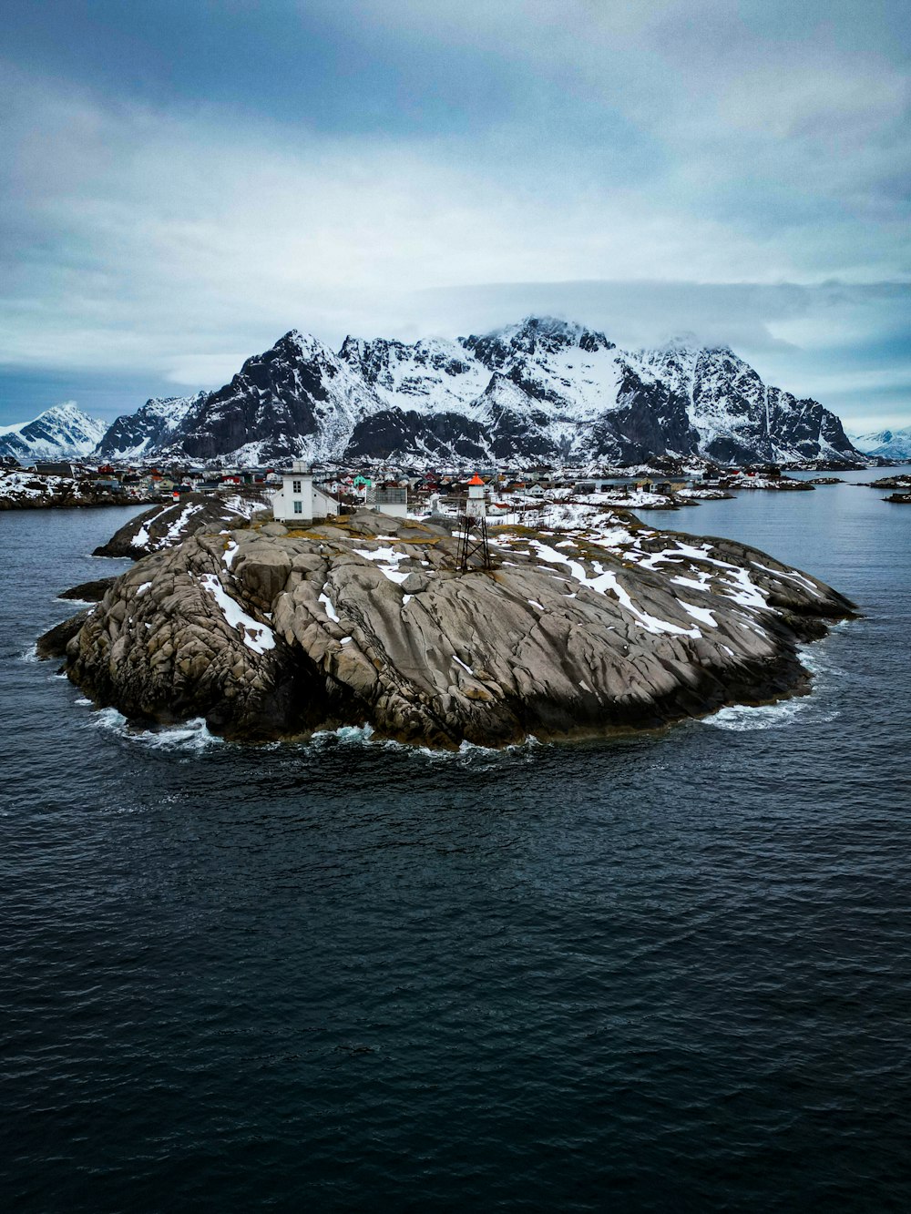 a small island in the middle of a body of water