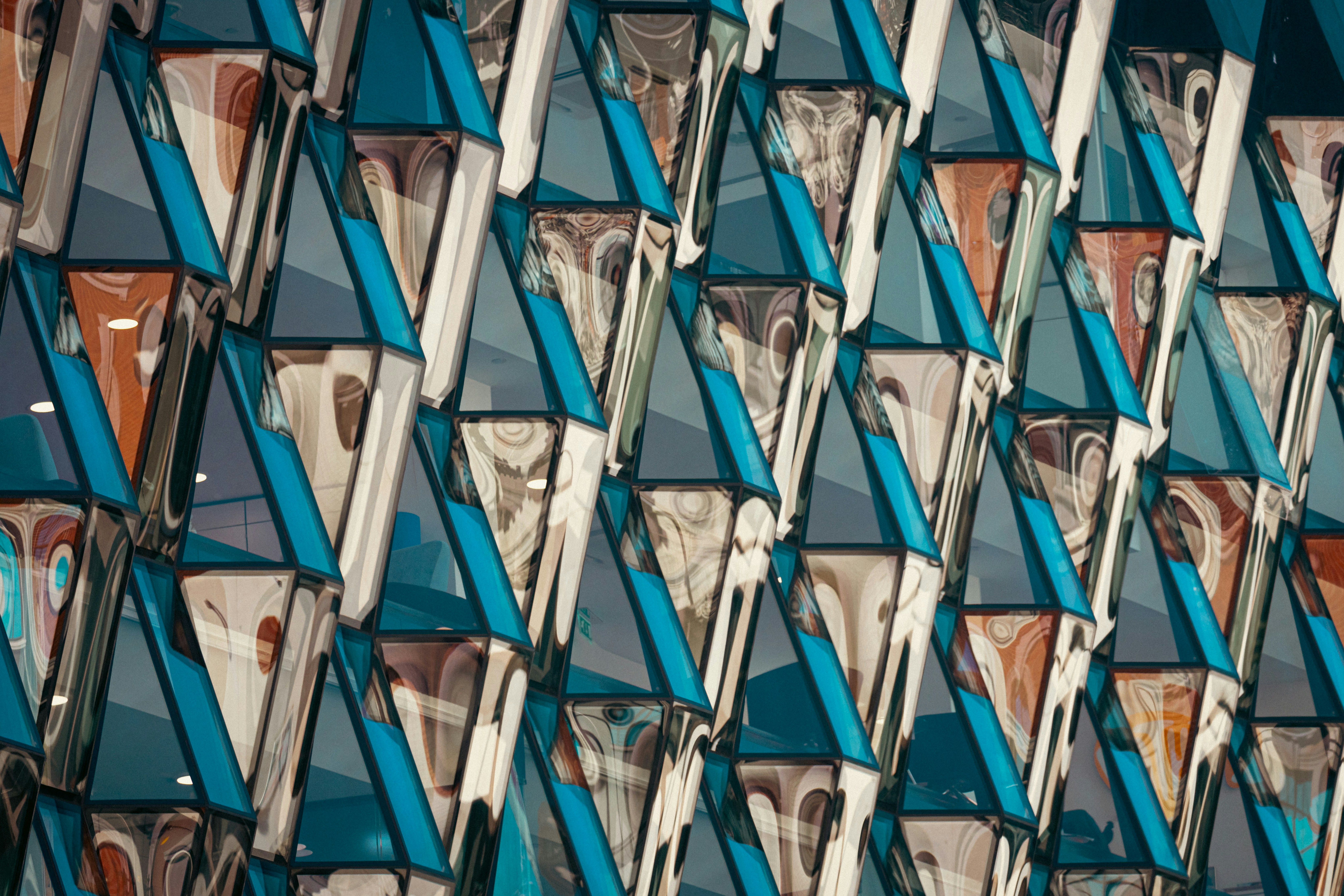 a close up of a building with many windows