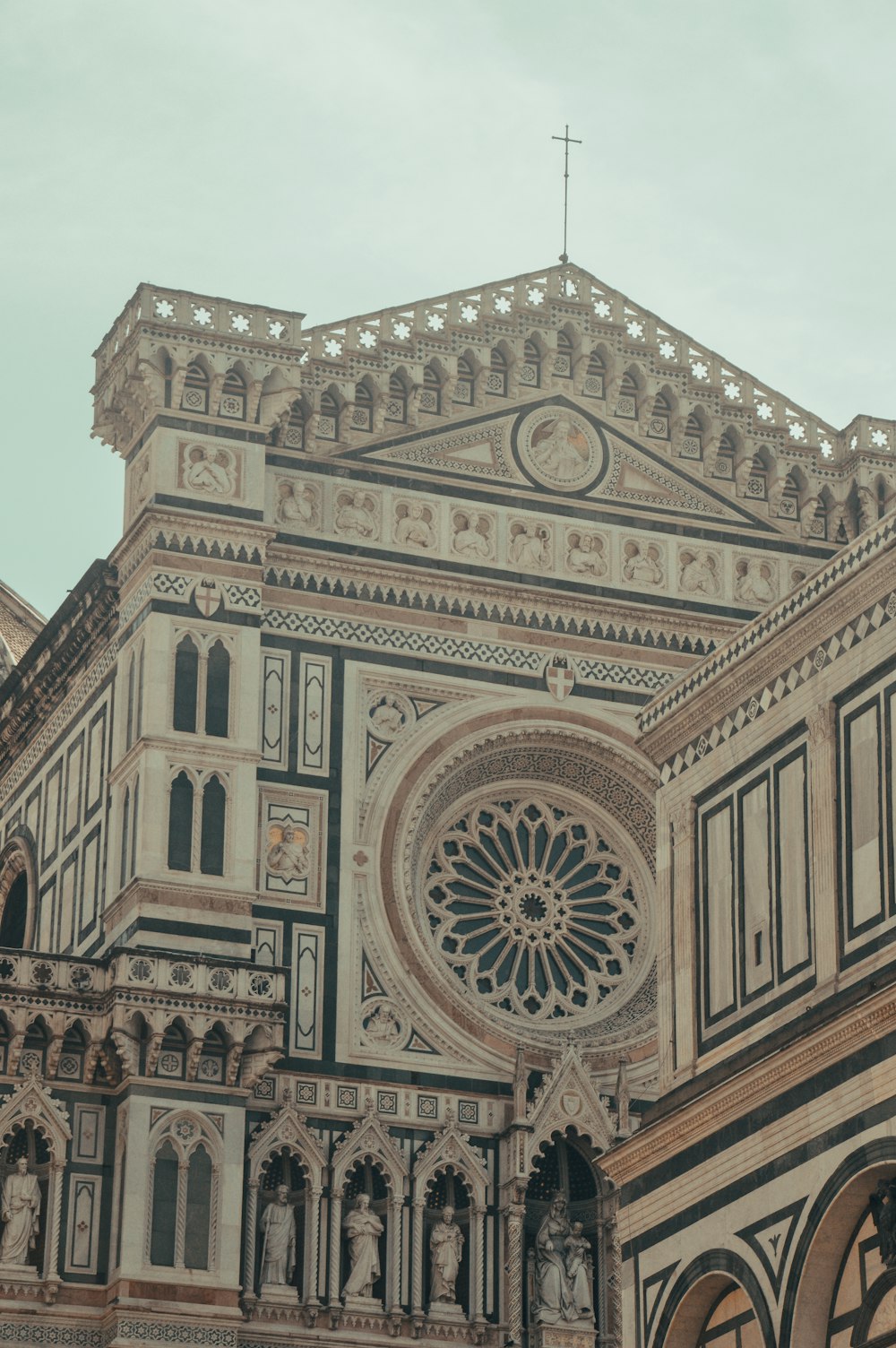 a large cathedral with a clock on the front of it