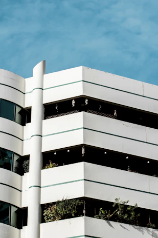 Exterior view of a clean and orderly condominium under professional care.