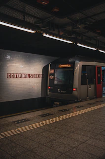 Central Station Amsterdam train metro tram