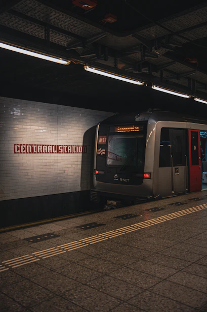 Central Station Amsterdam train metro tram