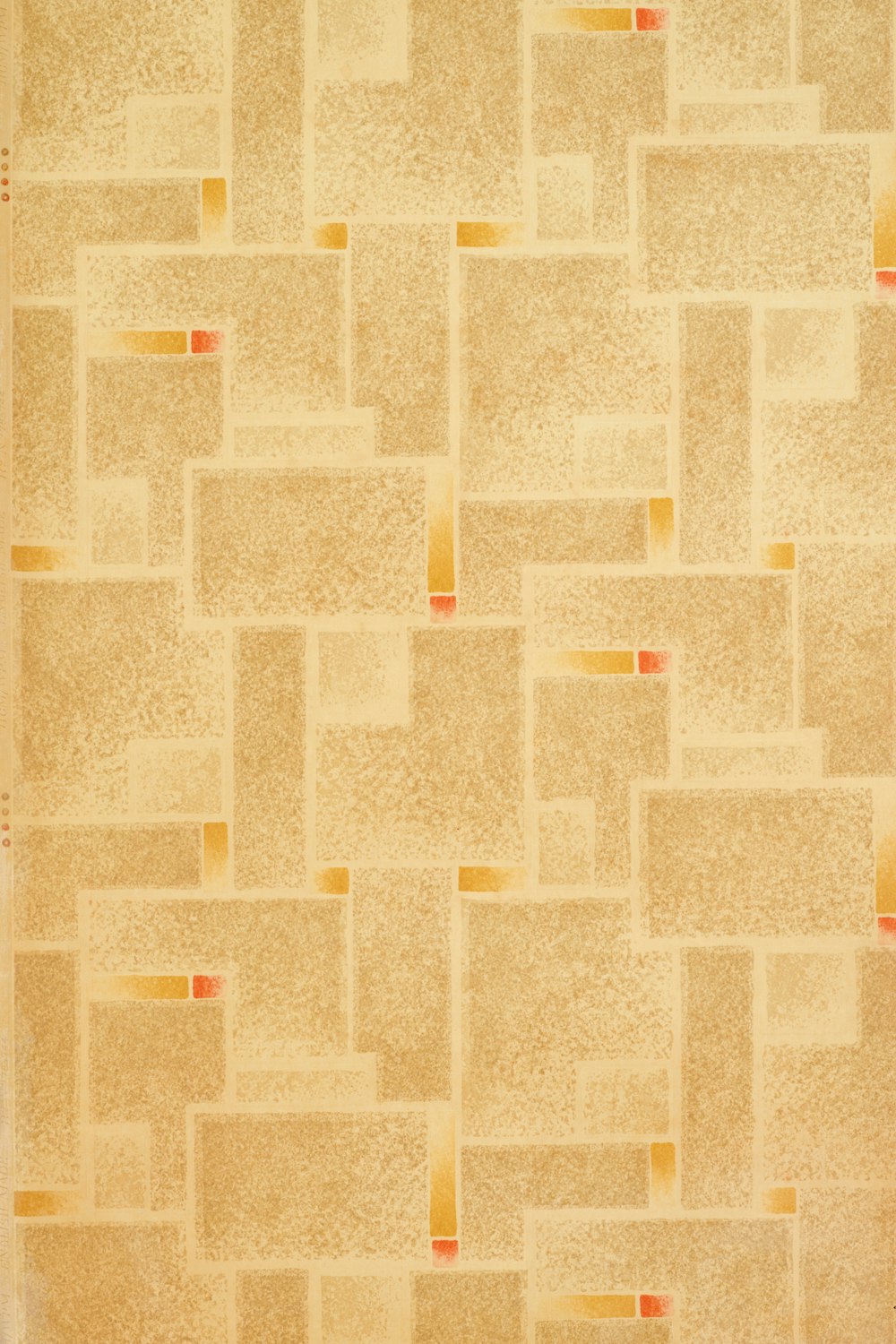 a yellow and orange wallpaper with squares and rectangles