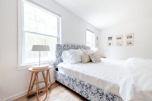 A bright bedroom in a HomeValue flat, inviting comfort and peaceful rest.