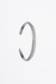 An exquisite 925 silver bracelet with intricate designs.