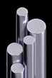 a group of three metal cylinders sitting next to each other