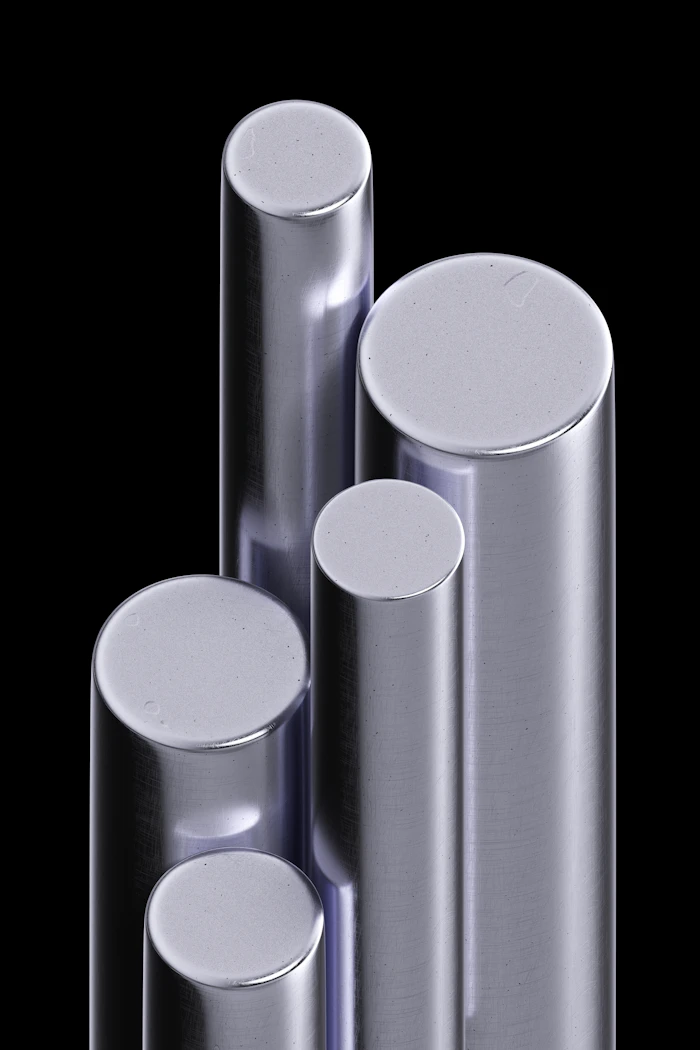 Polished aluminum bars
