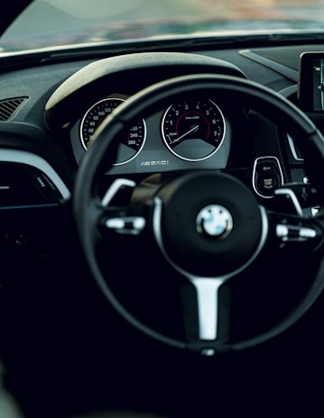 the dashboard of a car with a digital display