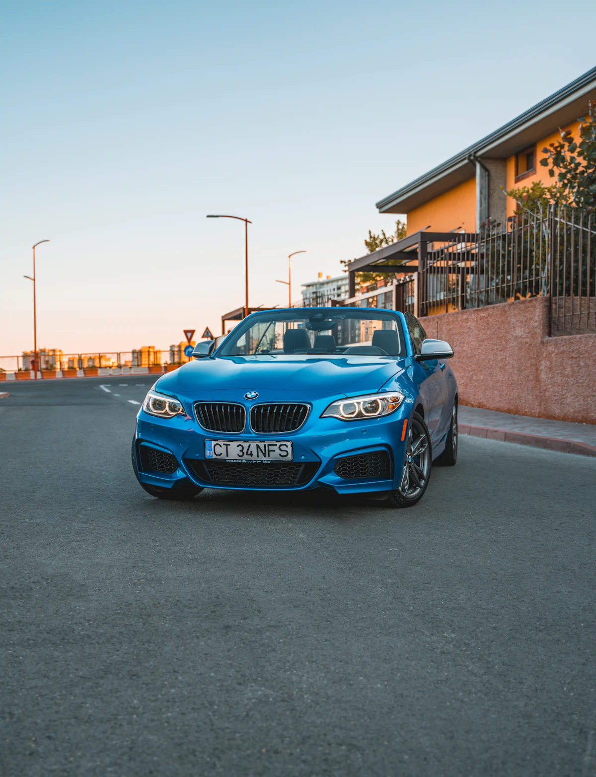 Blue BMW M3 detail