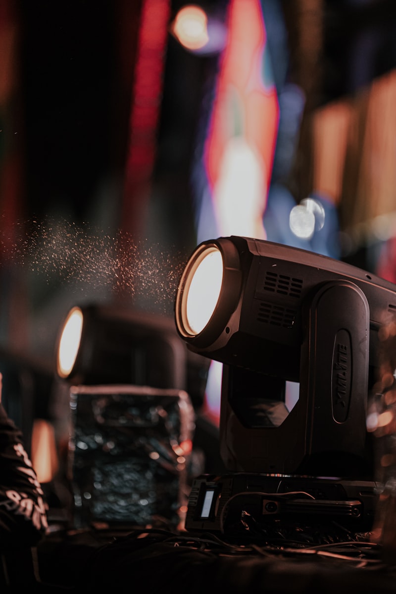 Nahaufnahme einer Lichtquelle für Ausstellungen