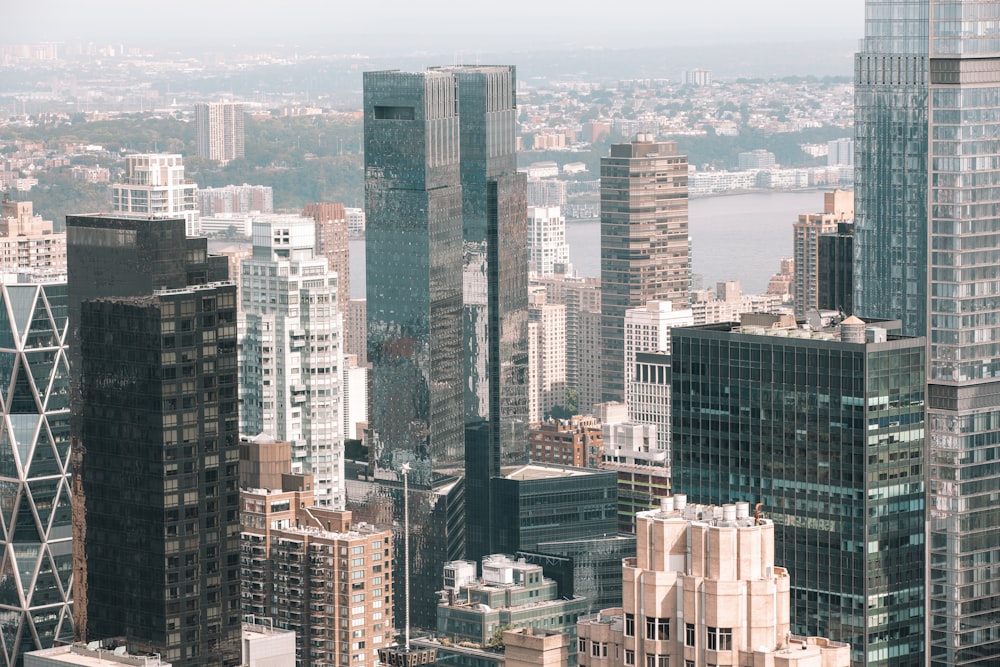 a view of a city from a tall building