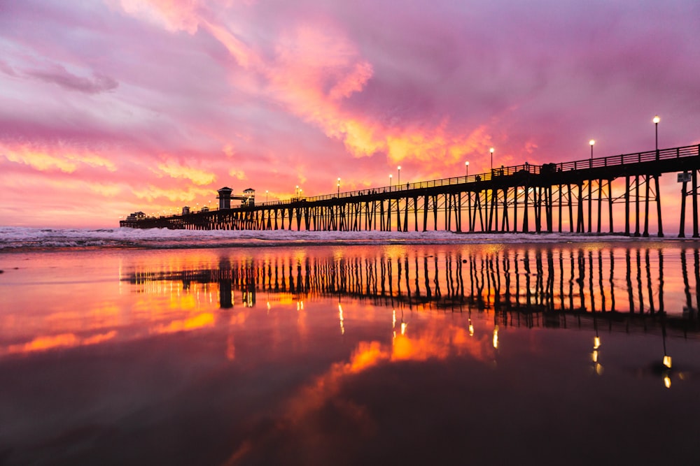 a pier that is next to a body of water