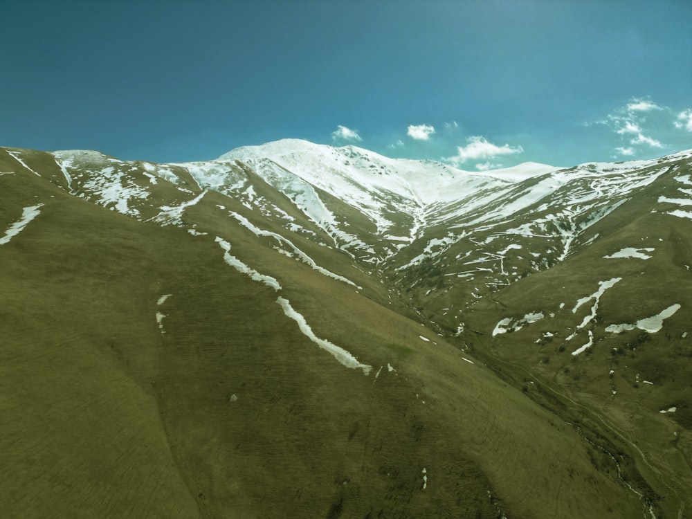 a view of a mountain range from a plane