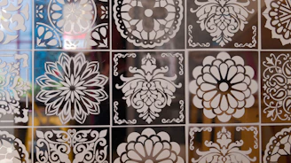 A clean, modern grid layout showing student graduation projects from the year 1445 Hijri.