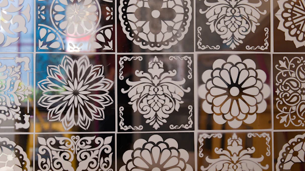 A clean, modern grid layout showing student graduation projects from the year 1445 Hijri.