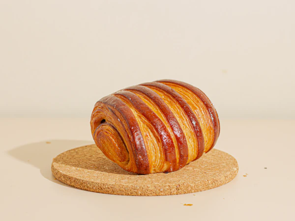 Pan de chocolate, vista superior