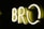 Brightly illuminated letters 'BRO' in neon lights against a dark background, casting a soft glow.