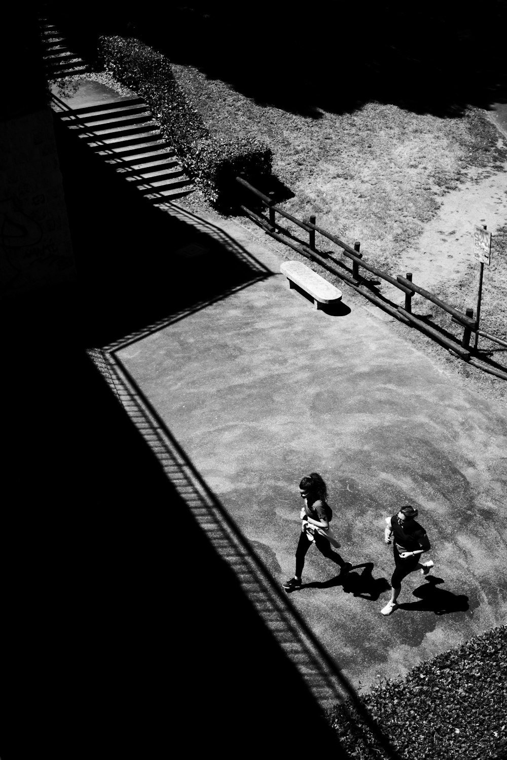 a couple of people that are standing in the dirt