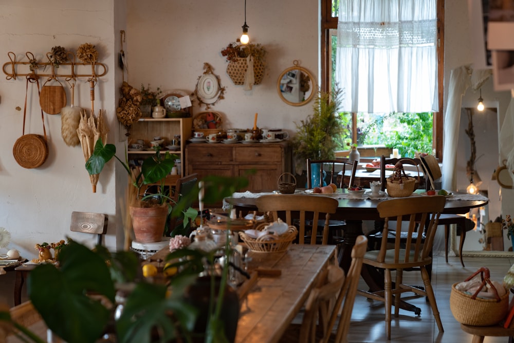 Una habitación llena de muchos muebles y plantas