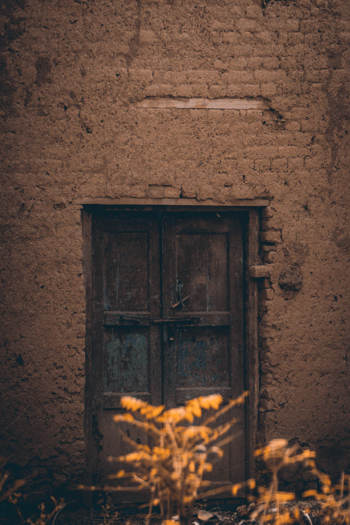 Portal door in adobe