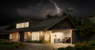 a house with a solar panel on the roof