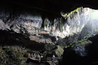 A group of players strategizing together in a glowing crystal cavern, ready for co-op action.