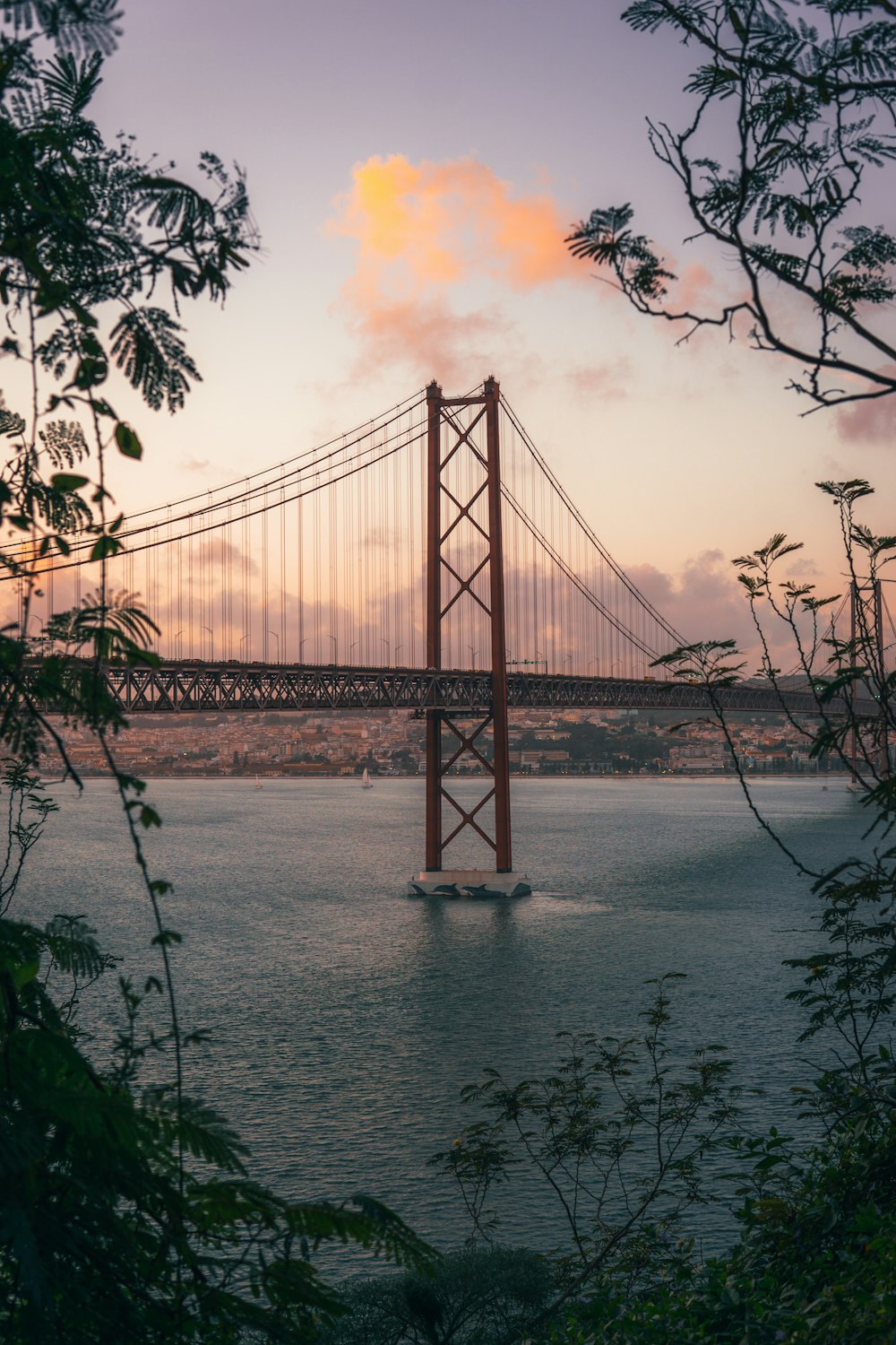 a large bridge over a large body of water