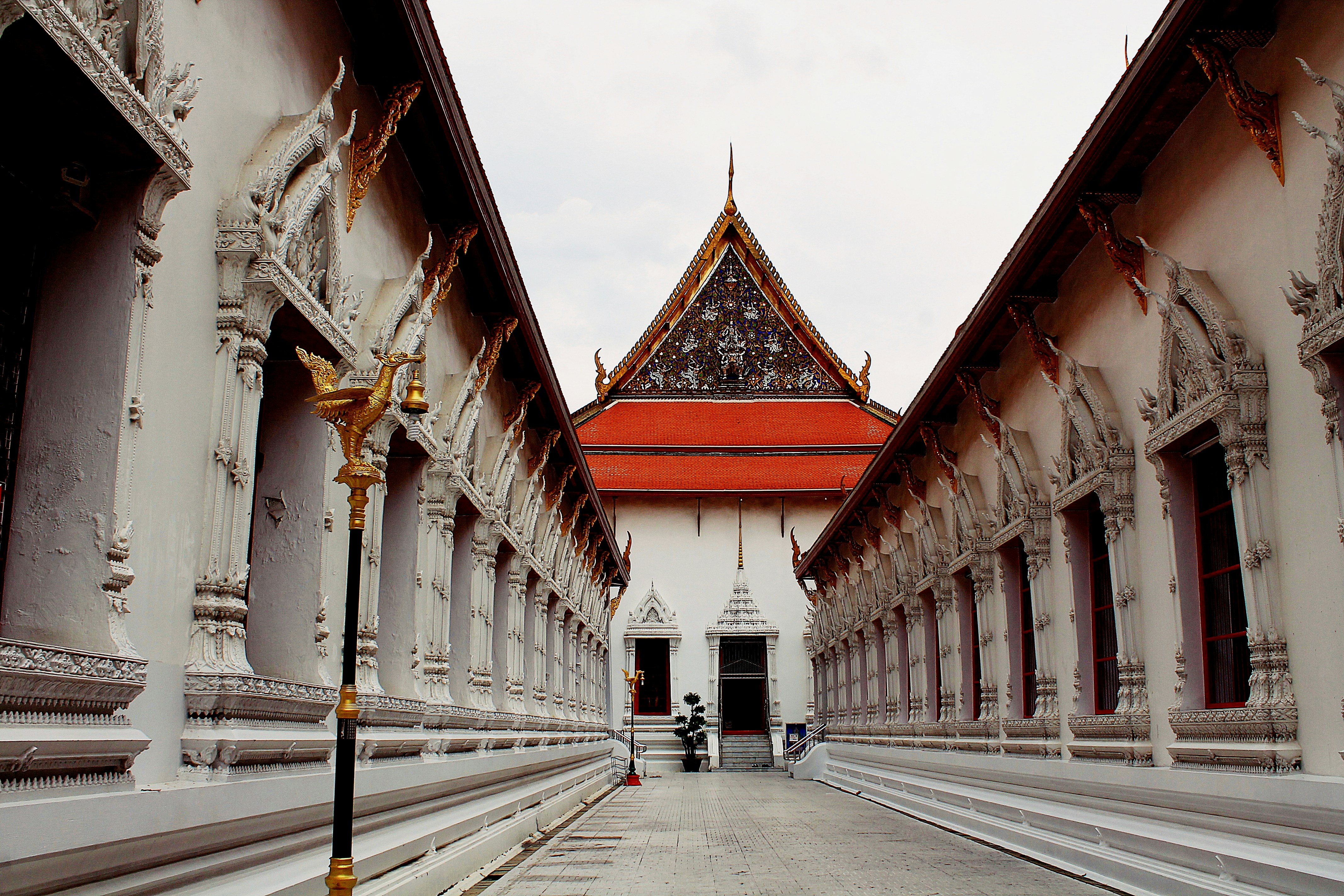 a large building with a clock on the side of it