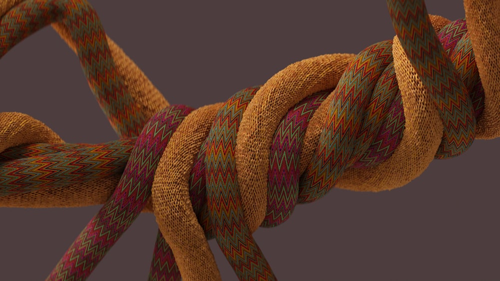 a close up of a knot made of rope