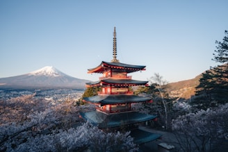 Best Cherry Blossoms in Japan: Chureiyo pagoda, yamanashi