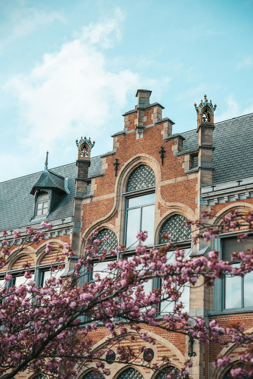 a building with a clock on the front of it