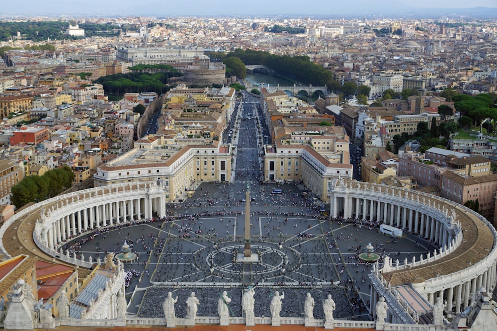 an aerial view of the city of rome