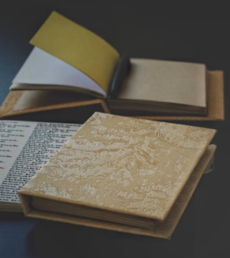 a stack of books sitting on top of a table